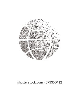 Flat paper cut style icon of globe. Vector illustration