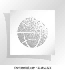Flat paper cut style icon of globe. Vector illustration