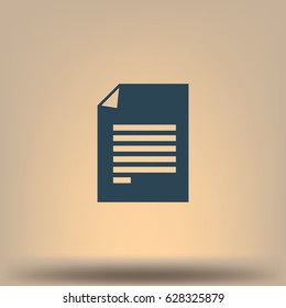 Flat paper cut style icon of text searching vector illustration