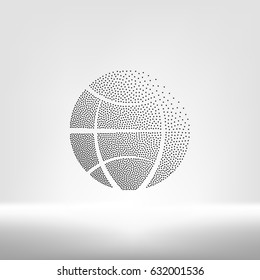 Flat paper cut style icon of globe. Vector illustration