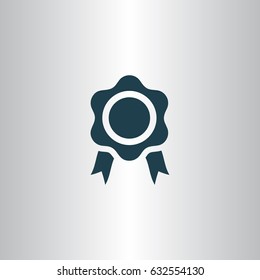 Flat paper cut style icon of seal. Vector illustration