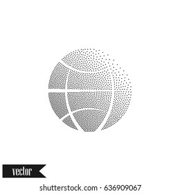 Flat paper cut style icon of globe. Vector illustration