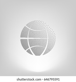 Flat paper cut style icon of globe. Vector illustration