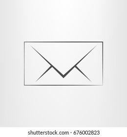 Flat paper cut style icon of envelope. E-mail symbol