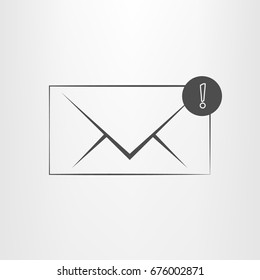 Flat paper cut style icon of envelope. E-mail symbol