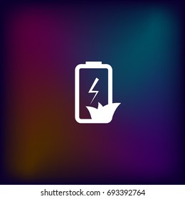 Flat paper cut style icon of eco friendly battery. Vector illustration