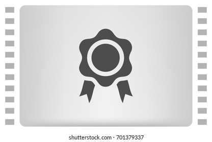Flat paper cut style icon of seal. Vector illustration