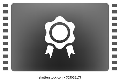 Flat paper cut style icon of seal. Vector illustration