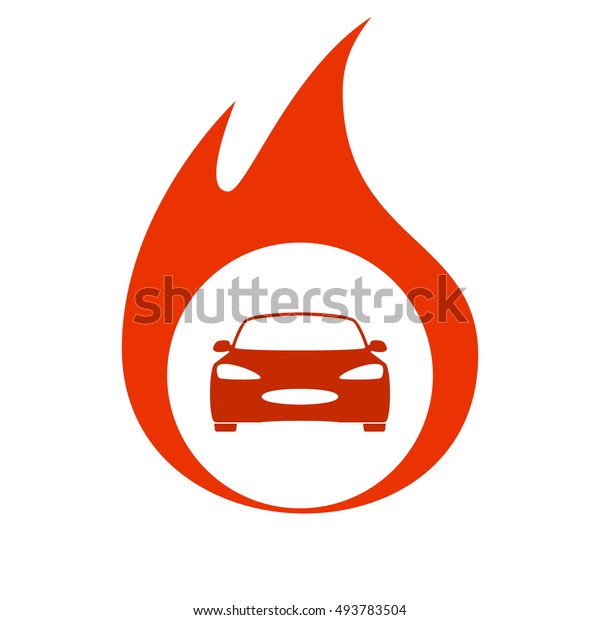 Flat\
paper cut style icon of a car. Vector\
illustration