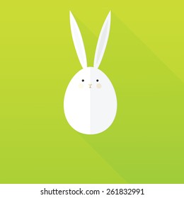 flat paper Easter Bunny