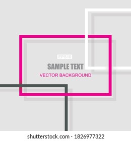 Flat paper  frames design with place for your text, vector illustration.