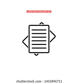 flat paper icon vector illustration template
