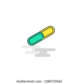 Flat Paper pin Icon. Vector