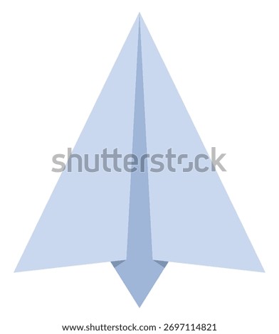 Flat paper plane icon isolated on white background.