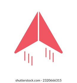 Flat Paper plane Icon Symbol Vector Illustration