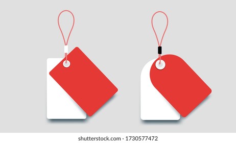 Flat Paper Sale Tags. Set Of Isolated Vector Sale Labels. Christmas Sale Tags.Vector Design Elements.