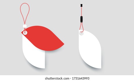 Flat Paper Sale Tags. Set Of Isolated Vector Sale Labels. Christmas Sale Tags.Vector Design Elements.