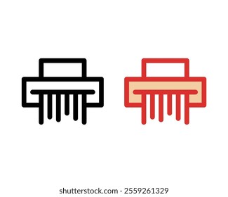 flat paper shredder icon vector illustrator