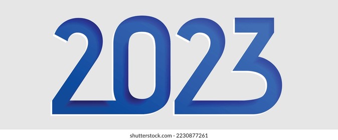 flat paper style new year 2023 festival banner vector 