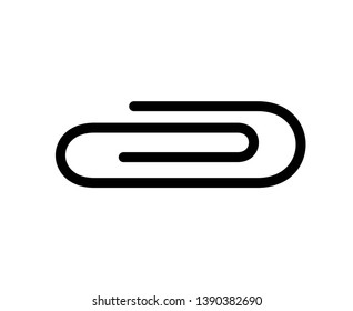 Flat paperclip icon for applications, public places and web sites. Vector illustration