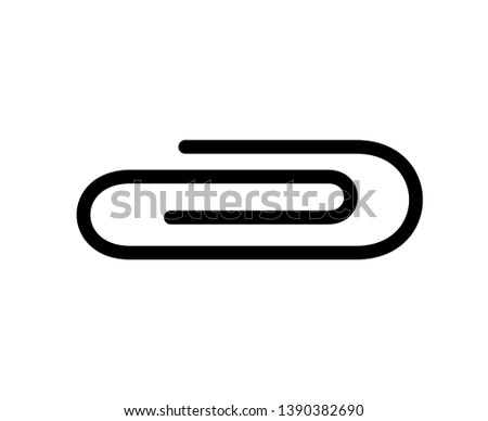Flat paperclip icon for applications, public places and web sites. Vector illustration