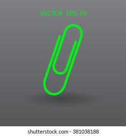 Flat  Paperclip icon, vector illustration