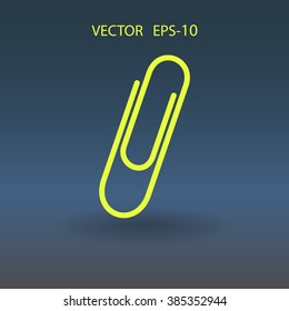 Flat  Paperclip icon, vector illustration