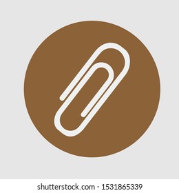 flat paperclip icon vector template