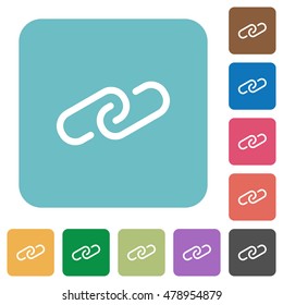 Flat paperclip icons on rounded square color backgrounds.