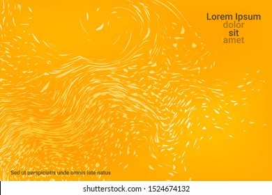 Flat particles of fluid dynamics for wallpaper design.  Abstract template.  Flat design style.  Abstract vector illustration.