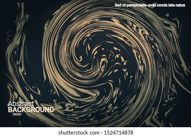 Flat particles of fluid dynamics for wallpaper design.  Holiday concept. Liquid wave modern background. Abstract vector illustration.