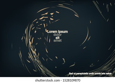 Flat particles of fluid dynamics for wallpaper design.  Holiday concept. Flat design style.  Colorful vector illustration for poster design.