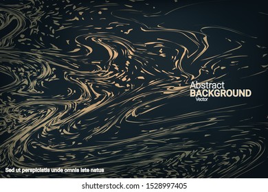 Flat particles of fluid dynamics for wallpaper design.  Holiday concept. Flat design style.  Vector business illustration.