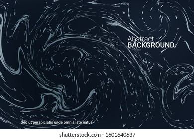 Flat particles of fluid dynamics for wallpaper design.  Holiday concept. Liquid wave modern background. Abstract vector illustration.
