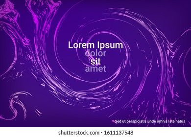 Flat particles of fluid dynamics for wallpaper design.  Holiday concept. Liquid wave modern background. Vector business illustration.