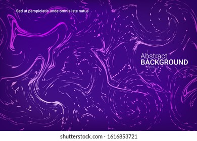 Flat particles of fluid dynamics for wallpaper design.  Abstract template.  Fashionable fluid cover design. Abstract vector illustration.