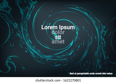 Flat particles of fluid dynamics for wallpaper design.  Abstract template.  Liquid wave modern background. Abstract vector illustration.