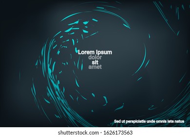 Flat particles of fluid dynamics for wallpaper design.  Holiday concept. Liquid wave modern background. Vector business illustration.