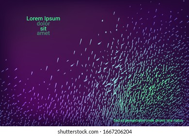 Flat particles of fluid dynamics for wallpaper design.  Holiday concept. Liquid wave modern background. Abstract vector illustration.