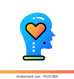 Flat passion icon for startup business. Suitable for mobile apps, websites and presentation