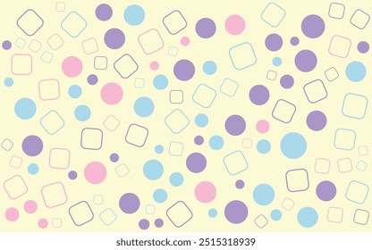 Flat Pastel Color Memphis Pattern Abstract Background