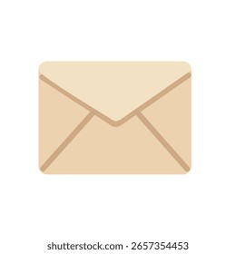 Ícone pastel plano de um envelope fechado em cores suaves. Perfeito para design de interface do usuário de e-mail, comunicação digital, ferramentas de planejamento, conjuntos de papelaria e aplicativos de produtividade.

