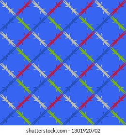 Flat pattern - colorful people background.