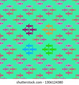 Flat pattern - colorful people background.