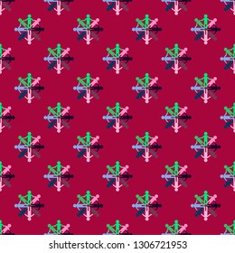Flat pattern - colorful people background.