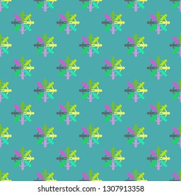 Flat pattern - colorful people background.