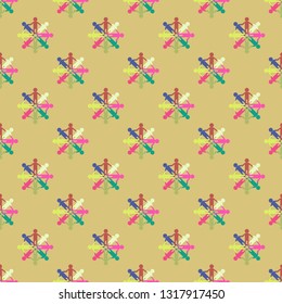 Flat pattern - colorful people background.