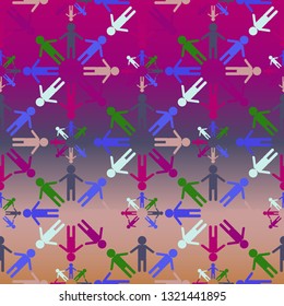 Flat pattern - colorful people background.