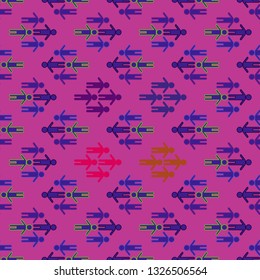 Flat pattern - colorful people background.