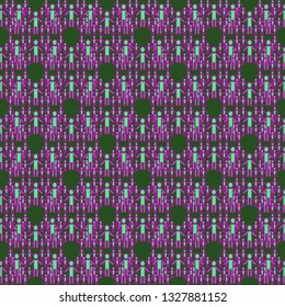 Flat pattern - colorful people background.